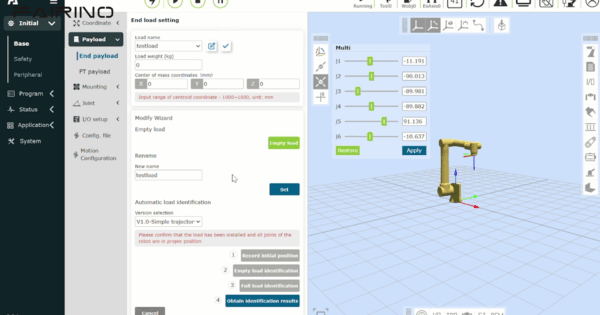 FAIRINO FR Robot End load setting